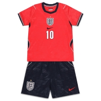 Camiseta Inglaterra Jude Bellingham #10 Segunda Equipación Replica Mundial 2026 para niños mangas cortas (+ Pantalones cortos)